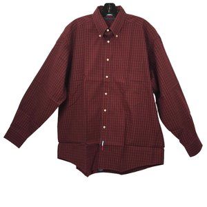 Vintage 2002 Tommy Hilfiger Button Front Shirt Mens 16.5 Holiday Tartans Plaid